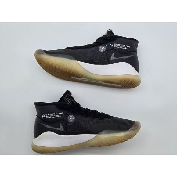 Nike Zoom KD 12 “The Day One” Black/Pure Platinum/White #AR4229-001 sz 4.5Y - Picture 4 of 8